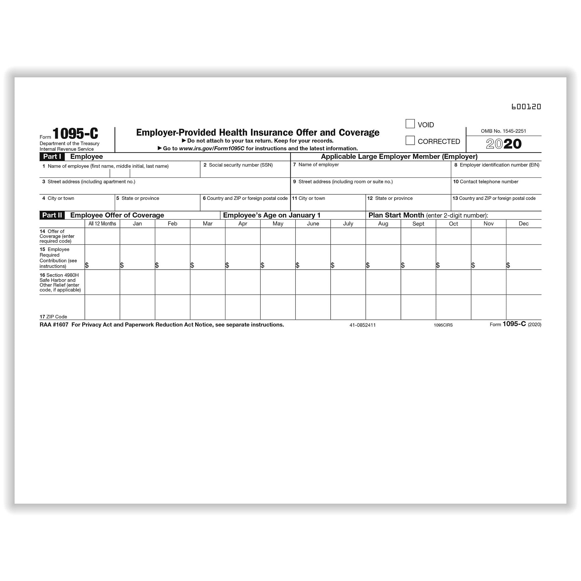 1095 C Form Health Coverage The Supplies Shops