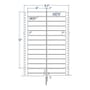 4" x 0.9375" Two Across White General Purpose pinfeed Labels (10000 Labels Per Carton)