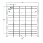2.5" x 0.9375" Five Across White pinfeed Address Labels (25000 Labels Per Carton)