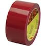 2" x 55 Yd Red 2 mil Polypropylene Box Sealing Tape with Acrylic Adhesive (Case of 36 Rolls)