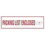 2" x 55 Yd 1.9 mil Polypropylene Hot Melt "Packing List Enclosed" Printed Tape (Case of 36 Rolls)
