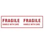 2" x 1000 Yd 1.9 mil Polyprop. Hot Melt "FRAGILE Handle With Care" Printed Tape (Case of 6 Rolls)