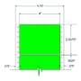 4" x 2.9375" One Across Fluorescent Green pinfeed Address Labels (2500 Labels Per Carton)