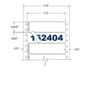 3.5" x 0.9375" White pinfeed Piggyback Address Labels (3000 Labels Per Carton)