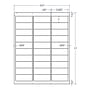 2.625" x 1" InkJet Laser Labels, White, (30 Labels Per Sheet, 1000 Sheets per Carton)