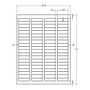 1.75" x 0.5" InkJet Laser Labels, White, (80 Labels per Sheet, 250 Sheets per Carton)