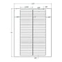 2.875" x 0.375" White 8mm Data Tape Removable Label, 56 Labels per Sheet (100 Sheets per Carton)