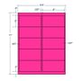 4" x 2" Fluorescent Pink Shipping Label, 10 Labels per Sheet (100 Sheets per Carton)