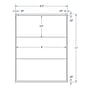 8" x 3.5" White VICS Carton Label, 3 Labels per Sheet (100 Sheets per Carton)