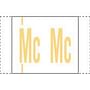 Tabbies Compatible "Mc" Labels, Polylaminated 100# Stock, 1 " X 1-1/2" Individual Letters - Roll of 500