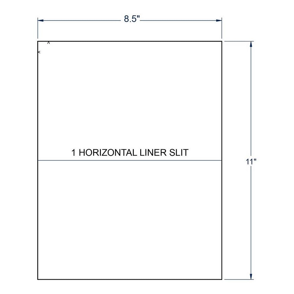 Vertical Slit on Back Inkjet & Laser 250 8.5 x 11 Full Page Laser Labels
