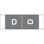 Col R Tab Compatible "D" Labels, Polylaminated Stock, 1/2 " X 1-1/2" Individual Letters - 100 per Pack