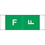 Col R Tab Compatible "F" Labels, Polylaminated Stock, 1/2 " X 1-1/2" Individual Letters - 100 per Pack