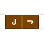 Col R Tab Compatible "J" Labels, Polylaminated Stock, 1/2 " X 1-1/2" Individual Letters - 100 per Pack