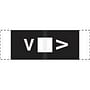 Col R Tab Compatible "V" Labels, Polylaminated Stock, 1/2 " X 1-1/2" Individual Letters - 100 per Pack