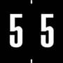 Ames Compatible Numeric "5" Labels, Polylaminated Stock, 1-7/8" X 1-7/8" Individual Numbers - Roll of 500