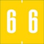 Ames Compatible Numeric "6" Labels, Polylaminated Stock, 1-7/8" X 1-7/8" Individual Numbers - Roll of 500