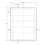 3.5" x 2" White Postage Tray Tags, 10 Tags per Sheet (100 Sheets per Carton)