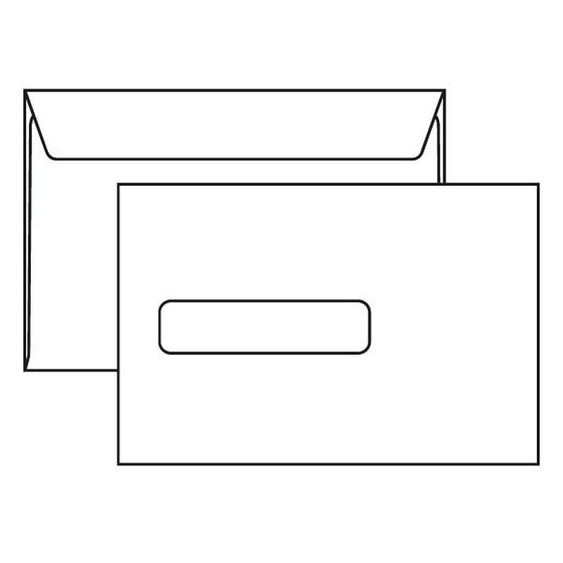 24# White Box of 500 4 1/8 x 9 1/2 #10 Right Hand Window Envelope - Window Envelope Series 