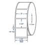 2" x 1.25" White General Purpose Direct Print Thermal Labels, Perfed, 280 per roll (24 Rolls per Carton)