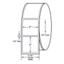 2" x 2" White General Purpose Direct Print Thermal Labels, Perfed, 300 per roll (24 Rolls per Carton)