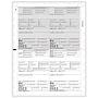TFP 11" W-2 4-Up Box Employee’s Copy B, C, 2 And 2 or Extra Copy – V-Fold Duplex - Pack of 500