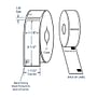 1.125" x 3.5" Clear Address Label Direct Print Thermal Labels, 130 per roll (12 Rolls per Carton)