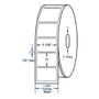 1.25" x 1" White Direct Print Thermal Labels, 1300 per roll (12 Rolls per Carton)