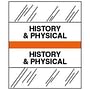 History & Physical Chart Divider Tabs, 1-1/4" x 1/2", Orange (Pack of 100)