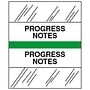Progress Notes Chart Divider Tabs, 1-1/4" x 1/2", Light Green (Pack of 100)