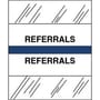 Referrals Chart Divider Tabs, 1-1/4" x 1/2", Dark Blue (Pack of 100)