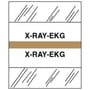 X-Ray - EKG Chart Divider Tabs, 1-1/4" x 1/2", Tan (Pack of 100)