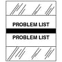 Problem List Chart Divider Tabs, 1-1/4" x 1/2", Black (Pack of 100)