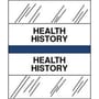 Health History Chart Divider Tabs, 1-1/4" x 1/2", Dark Blue (Pack of 100)