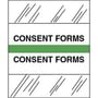 Consent Forms Chart Divider Tabs, 1-1/4" x 1/2", Light Green (Pack of 100)