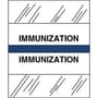 Immunization Chart Divider Tabs, 1-1/4" x 1/2", Dark Blue (Pack of 100)