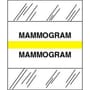 Mammogram Chart Divider Tabs, 1-1/4" x 1/2", Yellow (Pack of 100)