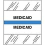 Medicaid Chart Divider Tabs, 1-1/4" x 1/2", Light Blue (Pack of 100)