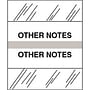 Other Notes Chart Divider Tabs, 1-1/4" x 1/2", Gray (Pack of 100)