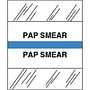 Pap Smear Chart Divider Tabs, 1-1/4" x 1/2", Light Blue (Pack of 100)