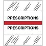 Prescription Chart Divider Tabs, 1-1/4" x 1/2", Red (Pack of 100)