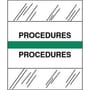 Procedures Chart Divider Tabs, 1-1/4" x 1/2", Green (Pack of 100)