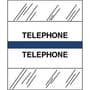 Telephone Chart Divider Tabs, 1-1/4" x 1/2", Dark Blue (Pack of 100)