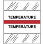 Temperature Chart Divider Tabs, 1-1/4" x 1/2", Red (Pack of 100)