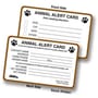 Double Sided Animal Alert Card, 25 per Pack (4 Packs per Box)