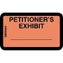 Legal Exhibit Labels, Orange Petitioner's Exhibit Labels, 1-5/8" X 1" (Pack of 252 Labels)