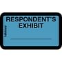 Legal Exhibit Labels, Light Blue Respondents's Exhibit Labels, 1-5/8" X 1" (Pack of 252 Labels)