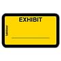 Legal Exhibit Labels, Yellow Exhibit Labels, 1-5/8" X 1" (Pack of 252 Labels)