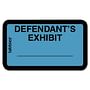Legal Exhibit Labels, Blue Defendant\'s Exhibit Labels, 1-5/8\