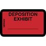 Legal Exhibit Labels, Red Deposition Exhibit Labels, 1-5/8" X 1" (Pack of 252 Labels)